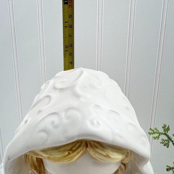 Vintage Samson Import Relpo Porcelain Praying Madonna Planter Blue & White  10" - Picture 6 of 14